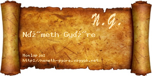 Németh Györe névjegykártya